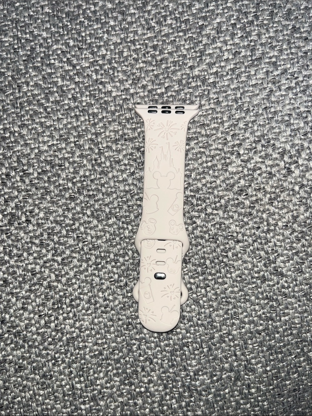 Silicone Apple Watch Band with Embossed Disney Icons